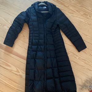 North Face Thermoball Womens Long Puffer Coat Size M Black